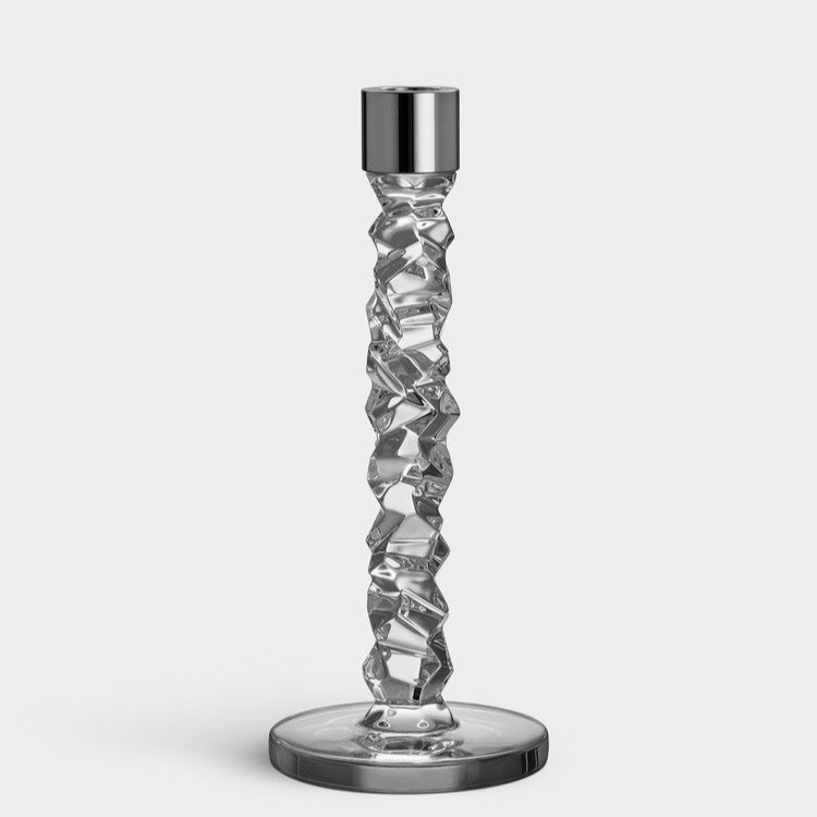 ORREFORS Carat candlestick, set of 2