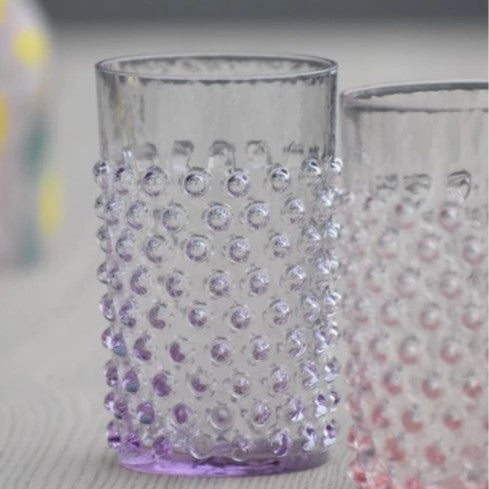 ANNA VON LIPA Hobnail water glasses, set of 6