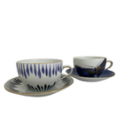 ماري داجي Allee de Cypres &amp; Belle de nuit كوب إفطار وصحن - طقم من 2