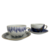 ماري داجي Allee de Cypres &amp; Belle de nuit كوب إفطار وصحن - طقم من 2