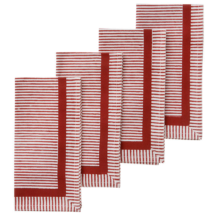 BUNGALOW Napkins Gaya Scarlet - set of 4