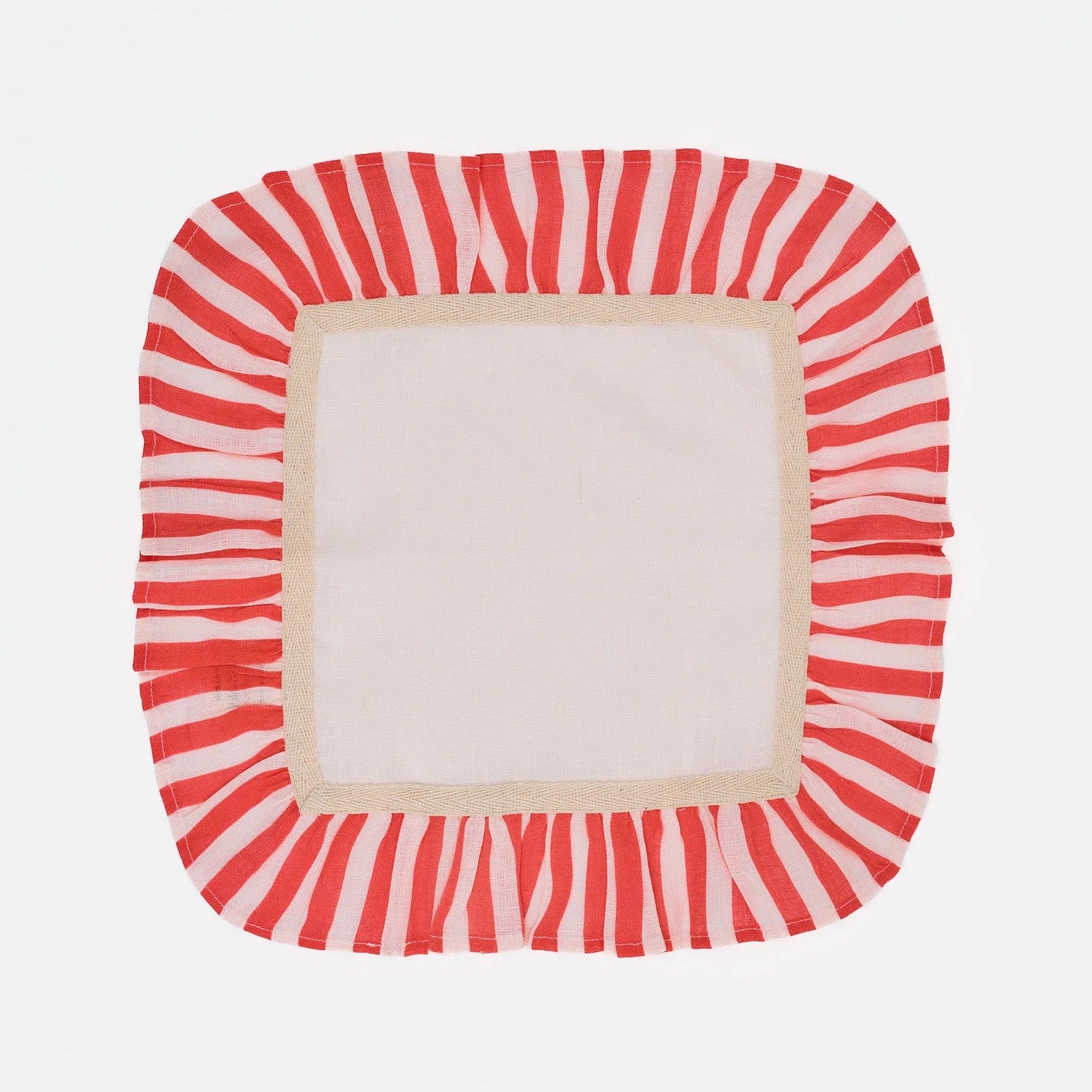 AMUSE LA BOUCHE Cherry Red Candy Stripe Napkins - set of 6