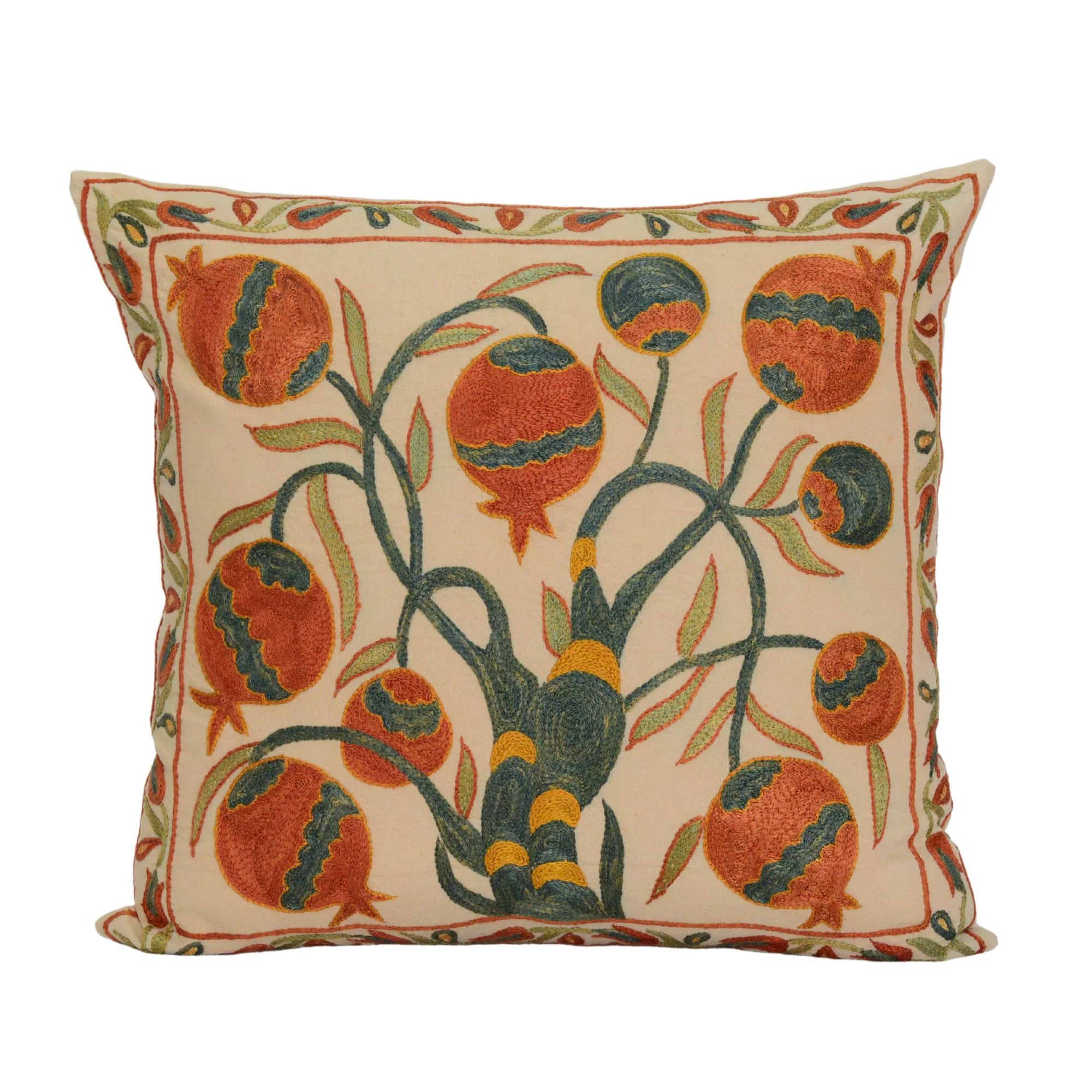 KUSHAAN Suzani cushion 'Pomegranate'