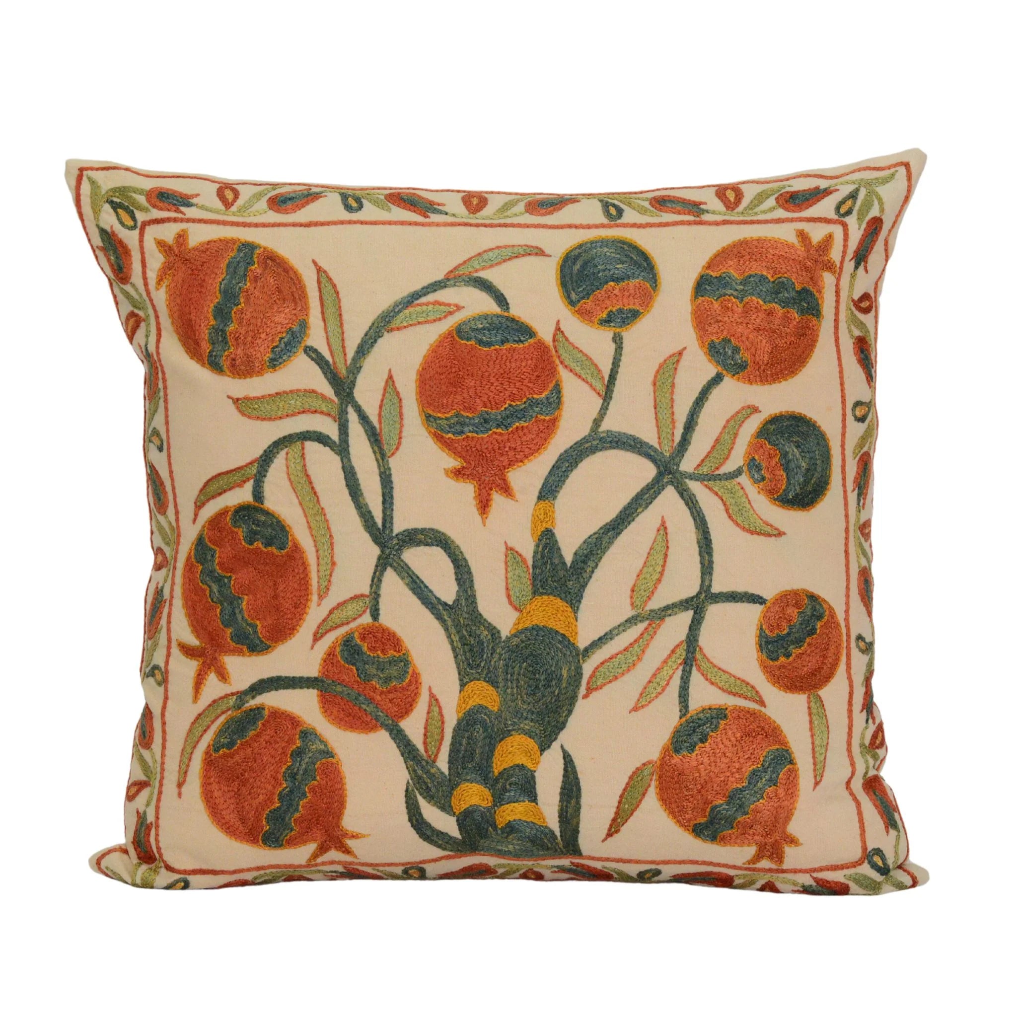 KUSHAAN Suzani cushion 'Pomegranate'